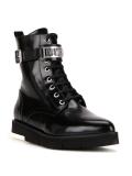 buckled detailing combat boots