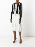pleated-hem lace skirt