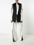 cold-shoulder panelled coat