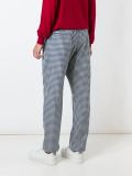 pintuck gingham trousers