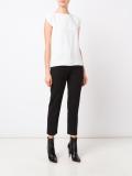 boat neck shortsleeved blouse