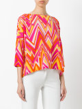 zigzag print blouse