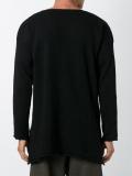raw edge tail hem jumper