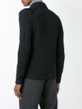zipped ribbed cardigan