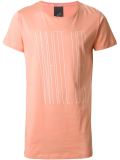askew front print T-shirt