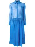 pleated trim shirt dress 