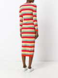 striped round neck dress