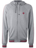 logo zipped hoodie
