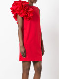 ruffled sleeve shift dress