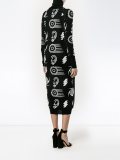 intarsia roll neck dress