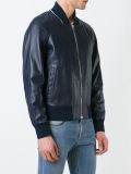 zipped leather jacket