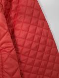 quilted collarless jacket