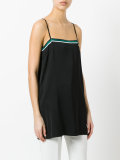 satin-trim tank top