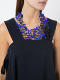 intertwined wiring bicolour necklace