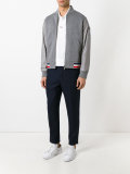 contrast sleeve bomber jacket 