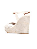 buckled wedge sandals
