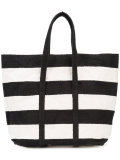 striped shopper bag