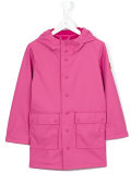 hooded raincoat