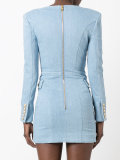 double breasted denim dress