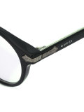 embossed titanium round glasses