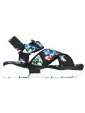 cross-over floral sandals 