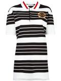 stripe patch polo shirt