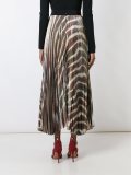 'zebra'印花褶饰半身裙