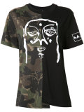 printed pieced T-shirt