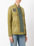 embellished panel bomber jacket
