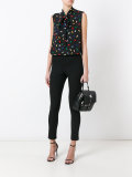 printed sleeveless blouse 