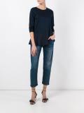 ruffled hem sweatshirt 