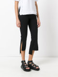 asymmetric cropped trousers