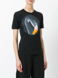 flamingo print T-shirt