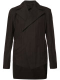 broad lapel asymmetric blazer