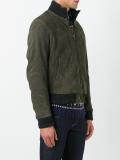 zipped leather jacket 