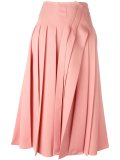 pleated midi skirt