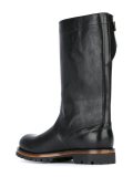 buckled round toe boots