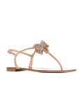 glitter bow sandals