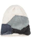 patched knit beanie