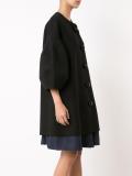 buttoned oversized coat