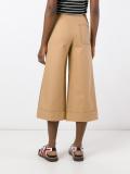 wide leg cropped trousers