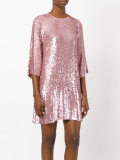 sequined shift dress