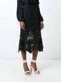 pointy macramé skirt