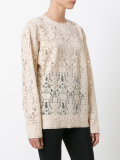 cut-out lace sweater