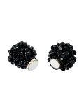 beaded floral single earring
