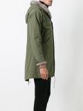 zipped mid parka coat