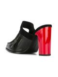 contrast heel mules