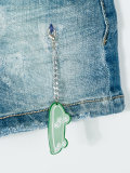 skateboard embellished denim shorts