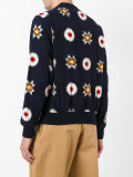blurred print bomber jacket