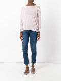 knitted slit-hem sweater